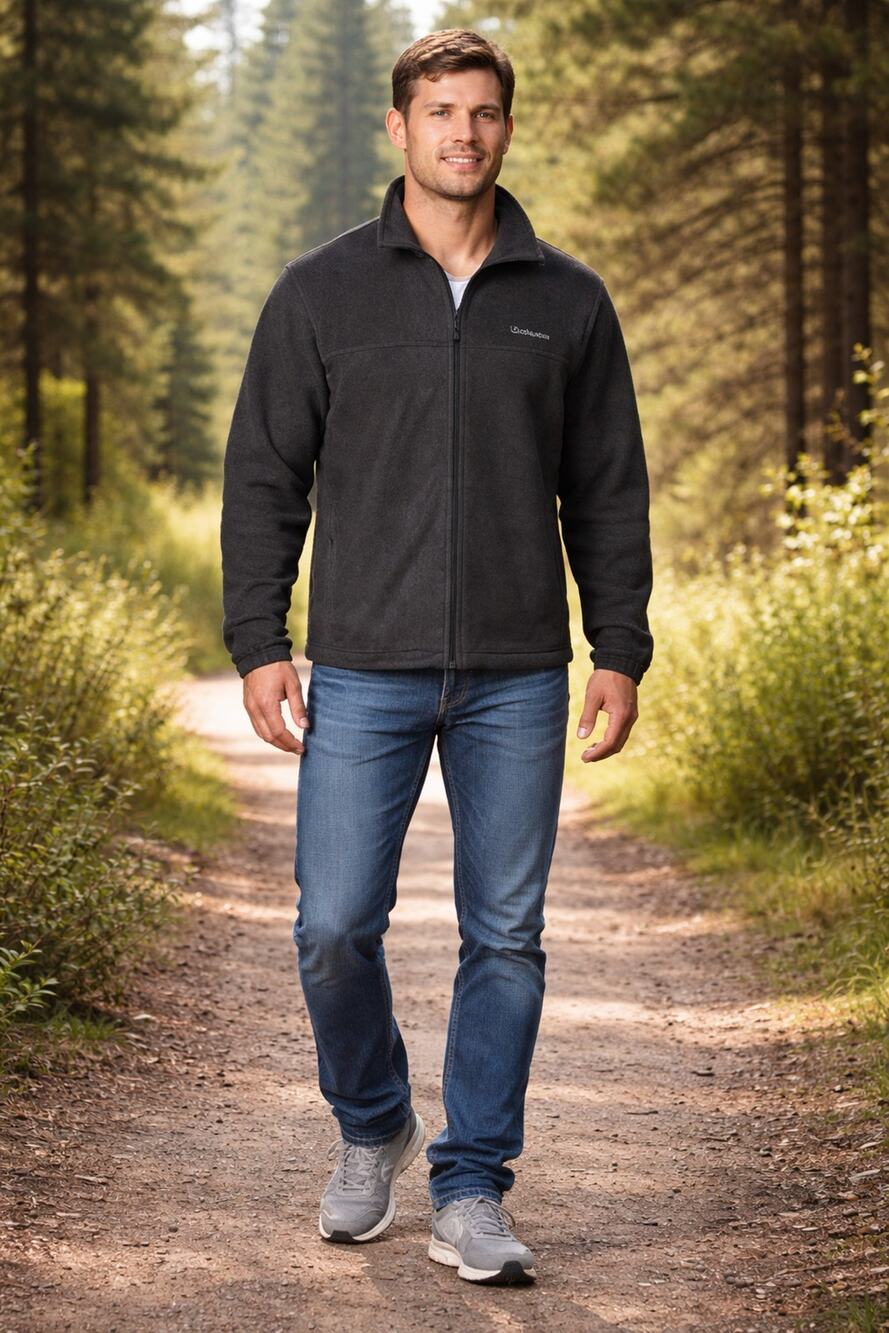 Columbia Men's XL Black Steens Mountain Zip Up 2.0 Jacket Winter Gorpcore HR13-7